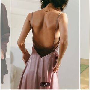 New with Tags- Commense slip dress with sheer detail on back-mauvy plum color XS